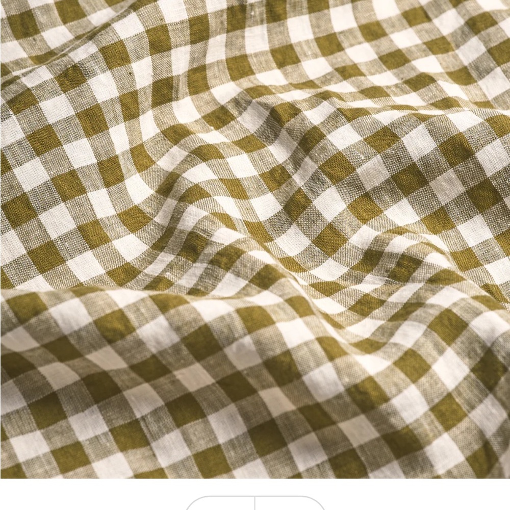 Green and White Checkered Fabric piglet in bed duvet